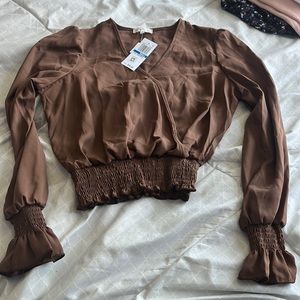 brown colored blouse size small